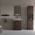Colavene   lavabo in ceramica Volant (60X50 cm) con mobili coordinati in Pino Rosso