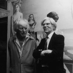 Paul Delvaux et Andy Warhol à la Maison Perrier, mars 1981 © Daniel Walschaerts